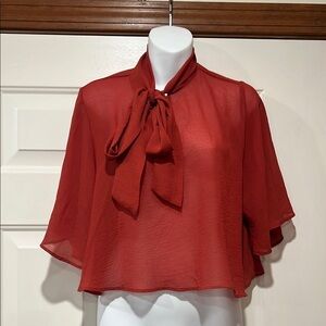 Elegant Red Women's Top